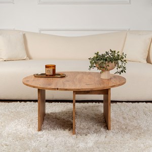 Azus table basse ronde duo pin atlantique 90cm