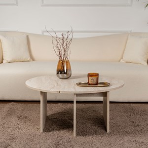 Apix table basse ronde duo pin atlantique 90cm