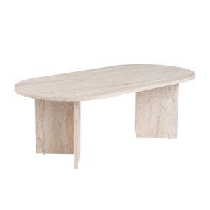 Lyu table basse ovale effet travertin 119x60cm