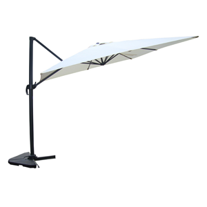 Cesare ensemble parasol écru 3x4m et 4 dalles à lester