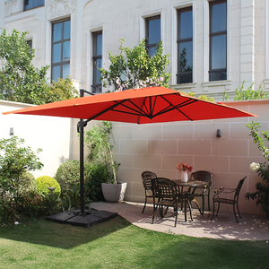 Cesare ensemble parasol terracotta 3x4m et 4 dalles à lester