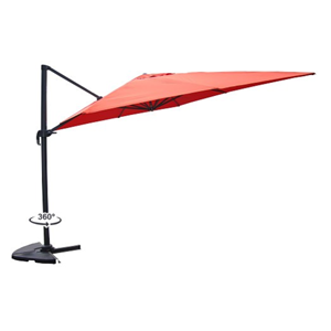 Cesare ensemble parasol terracotta 3x4m et 4 dalles à lester