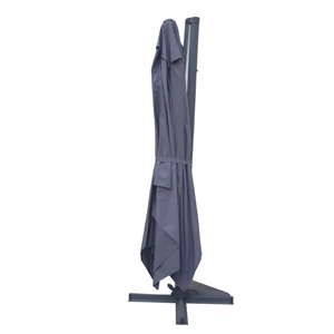 Cesare ensemble parasol gris 3x4m et 4 dalles à lester