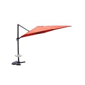 Palatino ensemble parasol terracotta 3x3m et 4 dalles à lester