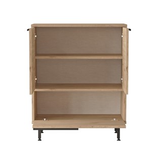 Abio meuble à chaussures à 3 portes couleur noyer