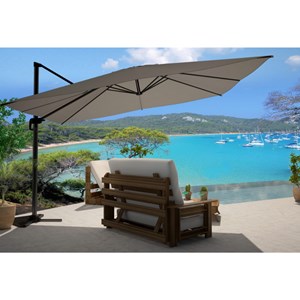 Cesare parasol déporté 3x4m gris