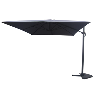 Cesare parasol gris déporté rectangle 3 x 4 m