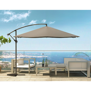 Solenzara parasol gris déporté carré 3 x 3 m