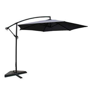 Porticcio parasol gris déporté rond 3 x 3 m