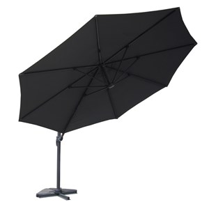 Castillo parasol déporté et rotatif diamètre 3,5 m gris