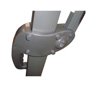 Castillo parasol déporté et rotatif diamètre 3,5 m gris