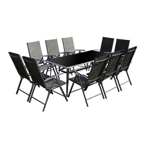 Rimini table de jardin et 10 chaises en aluminium