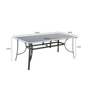 Rimini table de jardin aluminium 10 places
