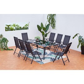 Rimini table de jardin et 8 chaises en aluminium