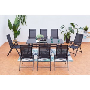 Rimini table de jardin et 8 chaises en aluminium