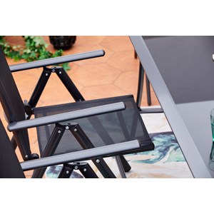 Rimini table de jardin et 8 chaises en aluminium
