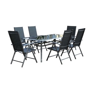 Rimini table de jardin et 6 chaises en aluminium