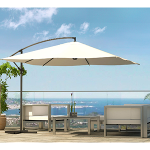 Solenzara parasol ecru déporté carré 3 x 3 m