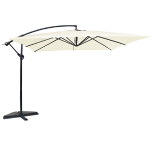 Solenzara parasol ecru déporté carré 3 x 3 m