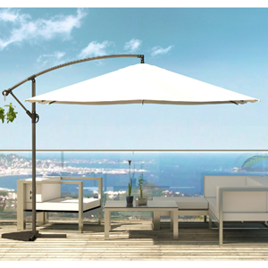 Solenzara parasol ecru déporté carré 3 x 3 m