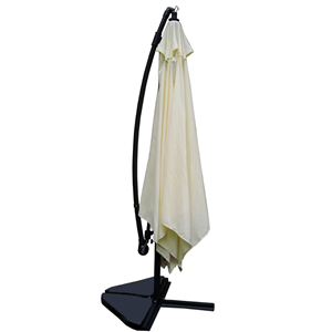 Solenzara parasol ecru déporté carré 3 x 3 m