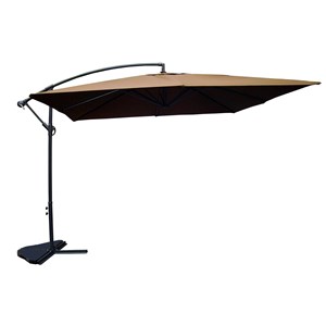 Solenzara parasol marron déporté carré 3 x 3 m
