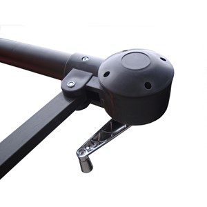 Solenzara parasol marron déporté carré 3 x 3 m
