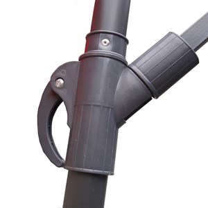 Solenzara parasol marron déporté carré 3 x 3 m
