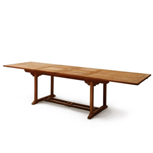 Lubok table de jardin rectangle 10 places et 10 chaises en teck huilé