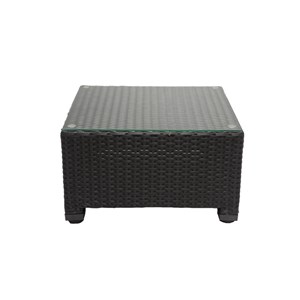 Corfou salon de jardin en résine tressée noir