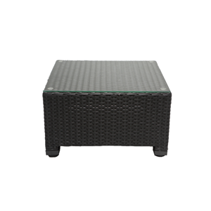 Corfou salon de jardin en résine tressée noir