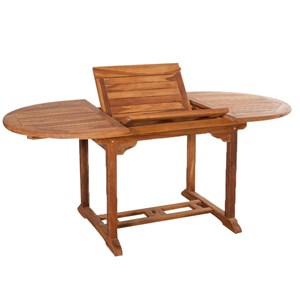 Lubok salon de jardin teck huilé 6 personnes - table ovale + 6 chaises