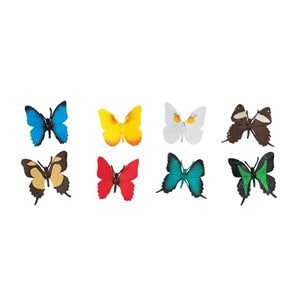 8 figurines papillons