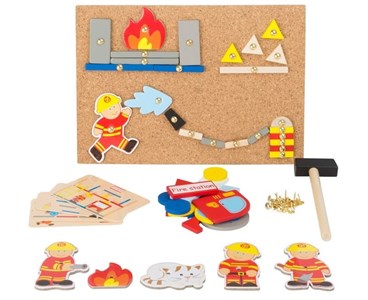 Jeu marteau et clous - pompier