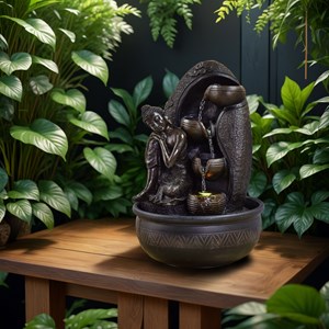 Fontaine d'intérieur bouddha krishna