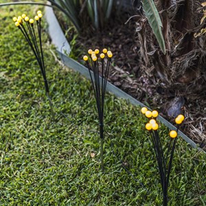 Lot de 9 torches solaires 90 boules noir lyra