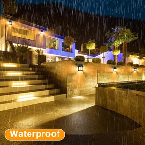 Lot de 4 appliques murales solaires noir sunflare