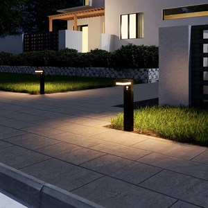 Potelet solaire sensor noir cenova