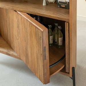 Meuble bar en bois de manguier et marbre adler