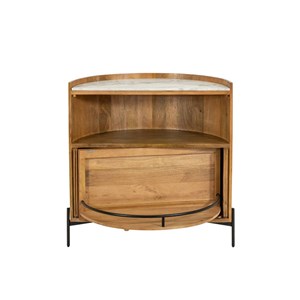 Meuble bar en bois de manguier et marbre adler