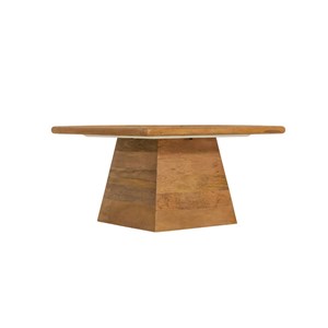 Table basse carrée en bois de manguier et marbre adler