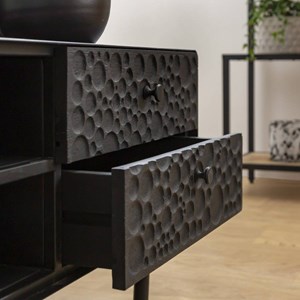 Meuble tv en bois de manguier et métal liv