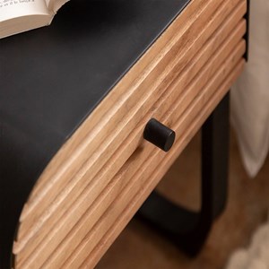 Table de chevet en bois de manguier et métal jacques