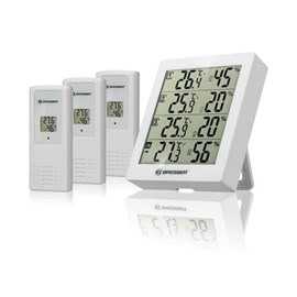 Thermo-hygromètre quadro - blanc - 3 cap