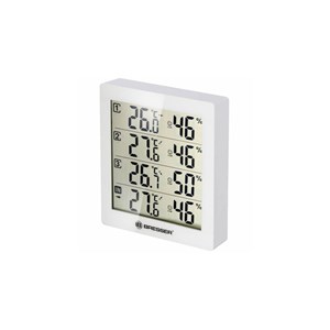 Thermo-hygromètre quadro - blanc - 3 cap