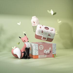 Coffret cadeau enfants lunch box compartimentée fox