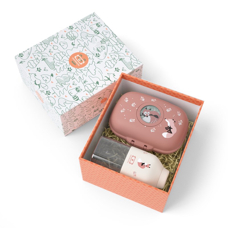 Coffret cadeau enfants boite à goûter fox
