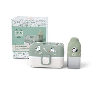Coffret cadeau enfants lunch box compartimentée raccoon