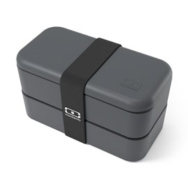 Lunch box rectangle 2x500ml gris anthracite