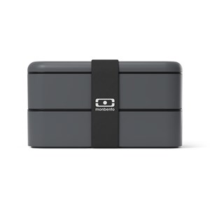 Lunch box rectangle 2x500ml gris anthracite